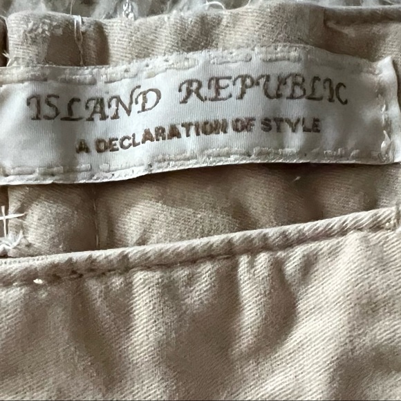 Mens ISLAND REPUBLIC 100% Cotton FLAT FRONT SHORTS 42 - Picture 3 of 12